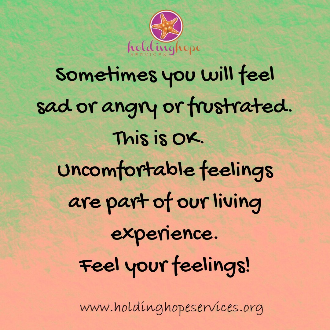 HAHAHA  I just like to tell people to feel their feelings.  Really...feelings don't go away if we don't feel them.  They hang around in the background waiting to pop back up.  Feeling our feelings helps lighten us immensely!
#drjuliefanning #holdinghopeservices #liveyourbestlife