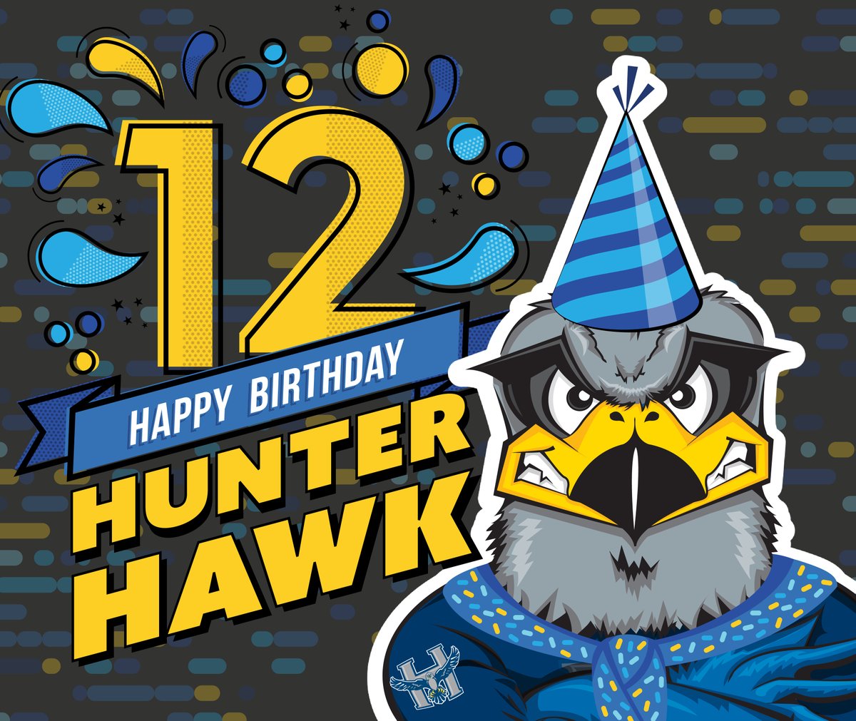 Heartland_CC's tweet photo. Happy birthday to our favorite feathered friend! 12 looks good on you buddy. #HunterHawk 🎂🎈🎁 https://t.co/JVToui77tH