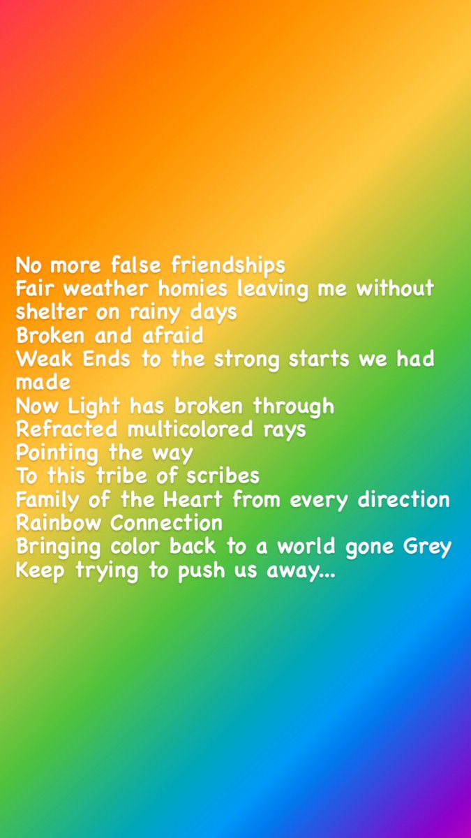 WobbleWolf's tweet photo. 🐺“Rain-Bo”🌈
(a thread)
Happy #PrideMonth Fam!
💟🌈💟
This is a #poem I wrote last year as part of a collaboration with my friend Gina (blackwidowpoet on ig) 
Scroll down for a #spokenword recording of the piece &amp; link to the #allhomo instagram live we did last year 
#LGBTQIA https://t.co/GebCSa5rgE