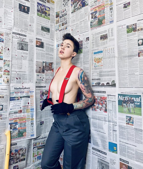 Happy Pride Month from your favorite chaotic genderfluid bisexual thaddy 🏳️&zwj;🌈&hearts;️✨💋  #PRIDE https://t.<a href="/tag/pride"class="tags"><span>#pride</span></a>