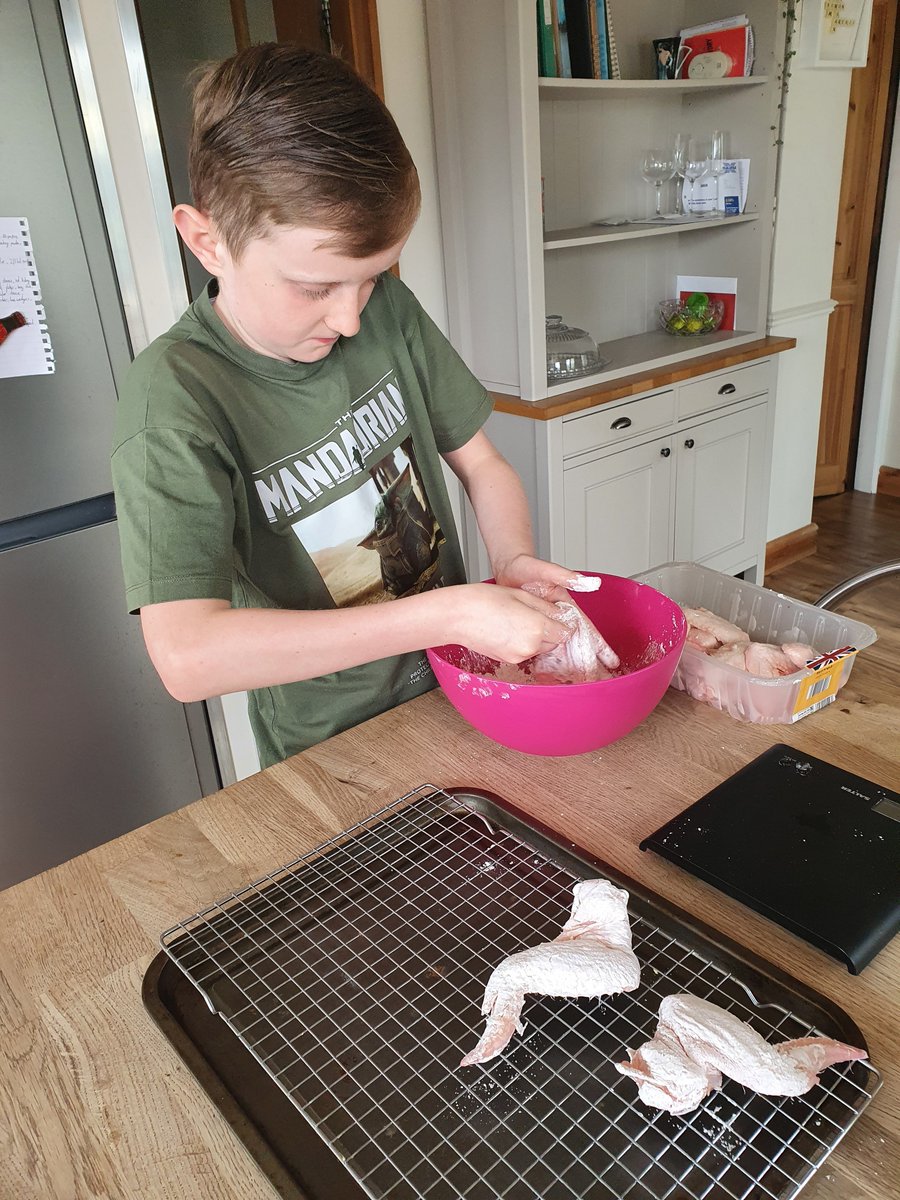 KimCroft's tweet photo. Logan has been busy this evening preparing Buffalo Wings and Enchiladas for his @OPALG_6H2122  @OPA_LG  American Food homework task. All super tasty and he even washed up!  🇺🇸🍗🌯😋 https://t.co/bo37K8tzU7