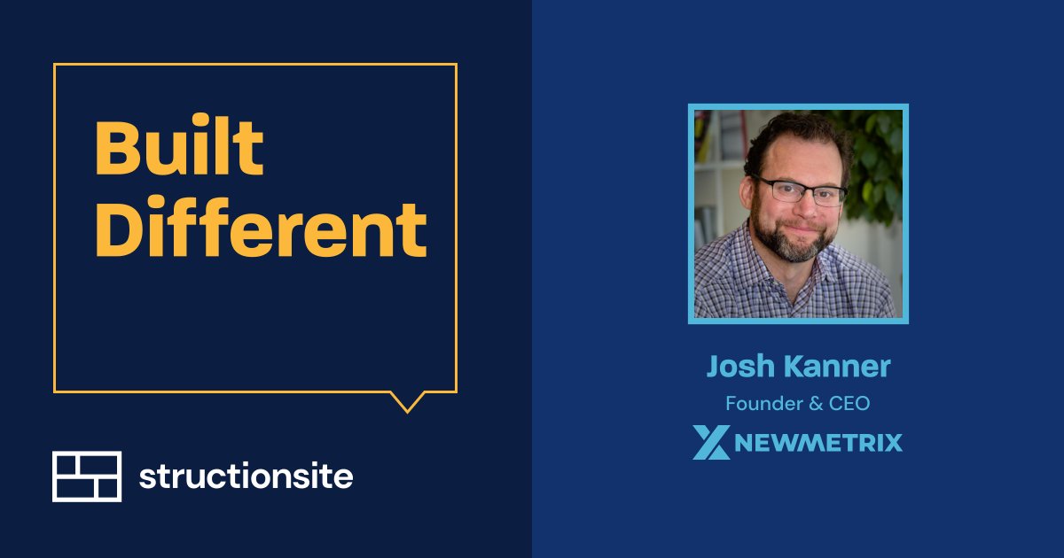 In next week's episode of Built Different, Matt and Chris are joined by Josh Kanner, Founder and CEO of 
<a href="/NewmetrixAI/">Newmetrix</a> to discuss the role AI and image data has in making construction safer. Subscribe before next week to be notified of future episodes: hubs.la/Q01cChPj0