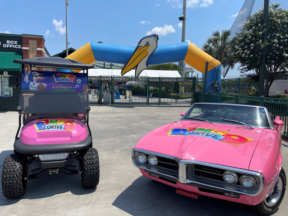 Pelicanbaseball's tweet photo. It's another Pelicans Bingo Wednesday!

Play Pelicans bingo every Wednesday home game courtesy of @BingoDrive.

You also have the chance to win a free Bingo Drive golf cart! Take a photo with the Bingo Drive mobile at a game, post using #BingoDrive to be entered to win. https://t.co/PvboCy9pvA