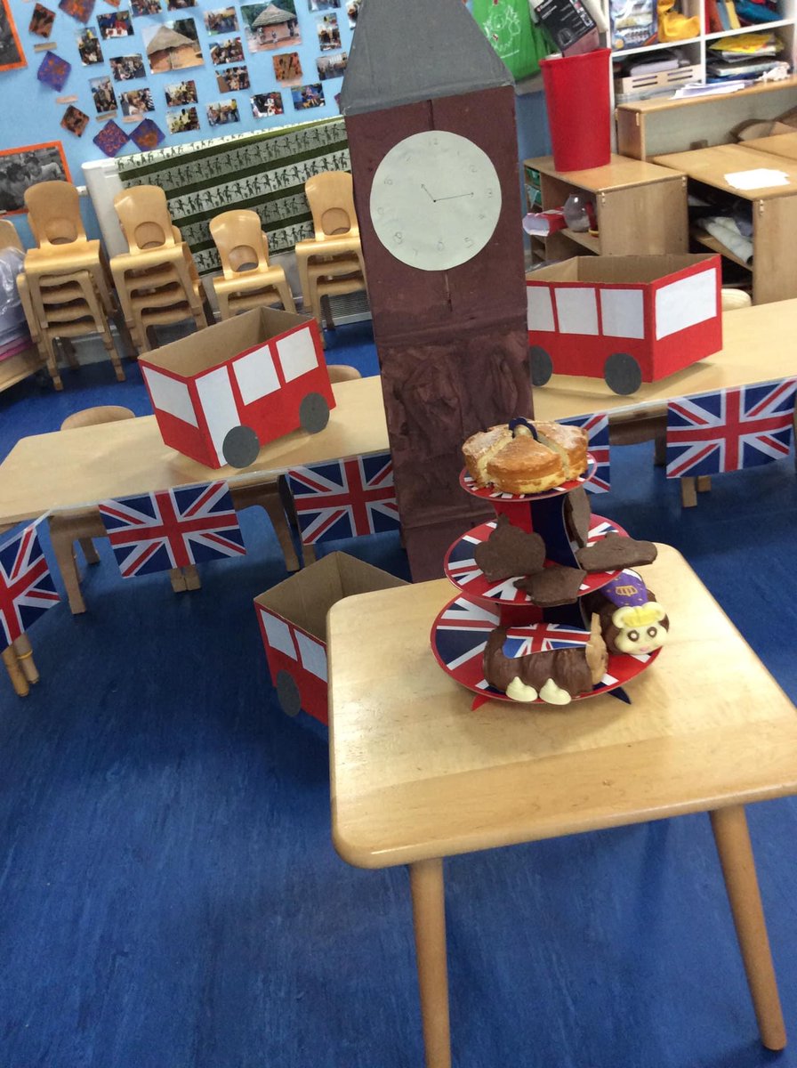 Our indoor garden party for the queens jubilee at nursery today, glad for 2 days rest