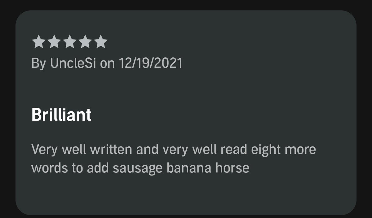 Dev: let's add a minimum length for a review, so we get higher quality, higher effort reviews.
Users: