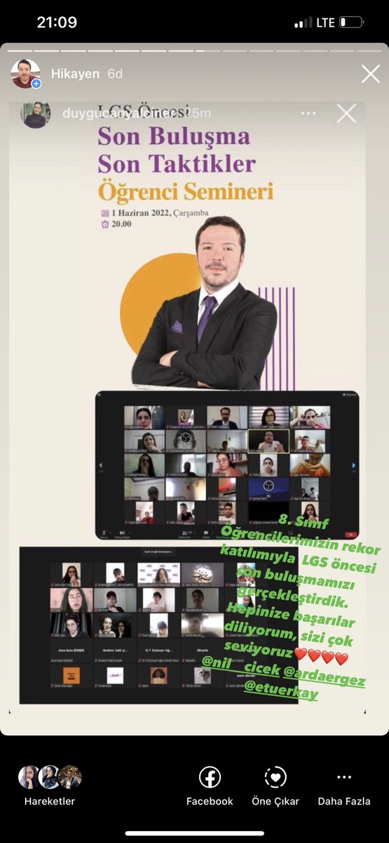 barisszgn's tweet photo. 8. Sınıf Öğrencilerimizle LGS’den önce son buluşmamızı gerçekleştirdik, hepsi çok heyecanlı ve istekli. Tüm ebeveynlerden tek ricam ; sınavdan bir gün sonra yaşam devam ediyor olacak ve biz onları çok seviyor olacağız @nilcicek @HuseyinYucell @EnverYucel https://t.co/luiyYP6aHf