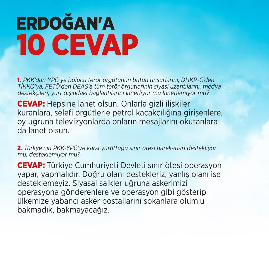 kilicdarogluk's tweet photo. Erdoğan, milletimize seslenmişsin. 
"Sürtükler, eşkıyalar, teröristler, çürükler, fukaralar" havada uçuşmuş. Kadınlara küfreden sana bir tavsiyem olacak. Ağzını kapalı tutup insan sanılman, açıp tüm şüpheleri ortadan kaldırmandan iyidir. 

Sorularına ise yanıtlarımı veriyorum: https://t.co/zHjKHjWF4Q