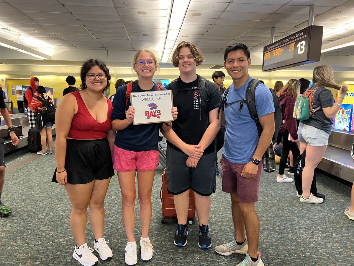 NoteAbleTravel's tweet photo. The @HaysBands has landed in Orlando. After enjoying some welcome refreshments, they are off for a magical experience at Magic Kingdom.
#NoteAbleTravelExperiences #NoteAbleTravel #NoteAble #NTE #HaysBand #Orlando #Florida #DisneyWorld #MagicKingdom https://t.co/Q18jYNhwEy