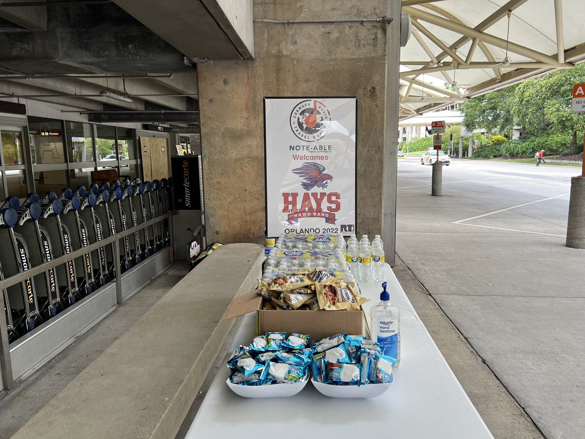 NoteAbleTravel's tweet photo. The @HaysBands has landed in Orlando. After enjoying some welcome refreshments, they are off for a magical experience at Magic Kingdom.
#NoteAbleTravelExperiences #NoteAbleTravel #NoteAble #NTE #HaysBand #Orlando #Florida #DisneyWorld #MagicKingdom https://t.co/Q18jYNhwEy