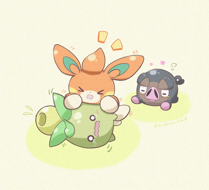 パモもグルトンもミニーブも新ポケモンみんなかわいい! ミニーブころんってしたい…!