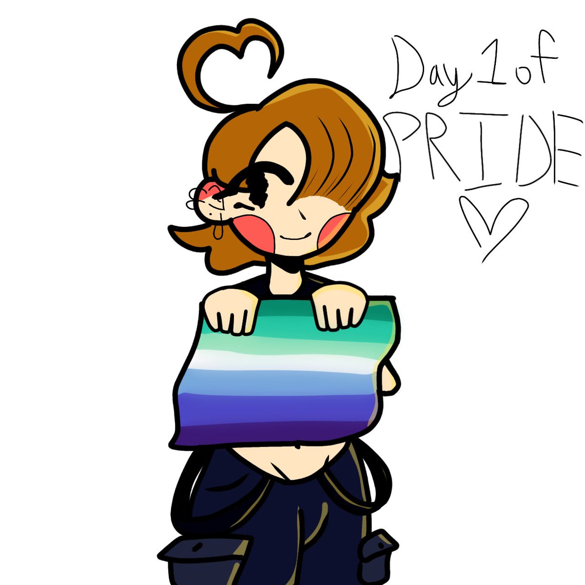 SleepyGrapeZzo1's tweet photo. Yayayayayayaya its pride month mfs I'm gonna celebrate by drawing an oc that's in the LGBTQ+ community every day and posting it here. So have James for day 1. https://t.co/docrhIakqT