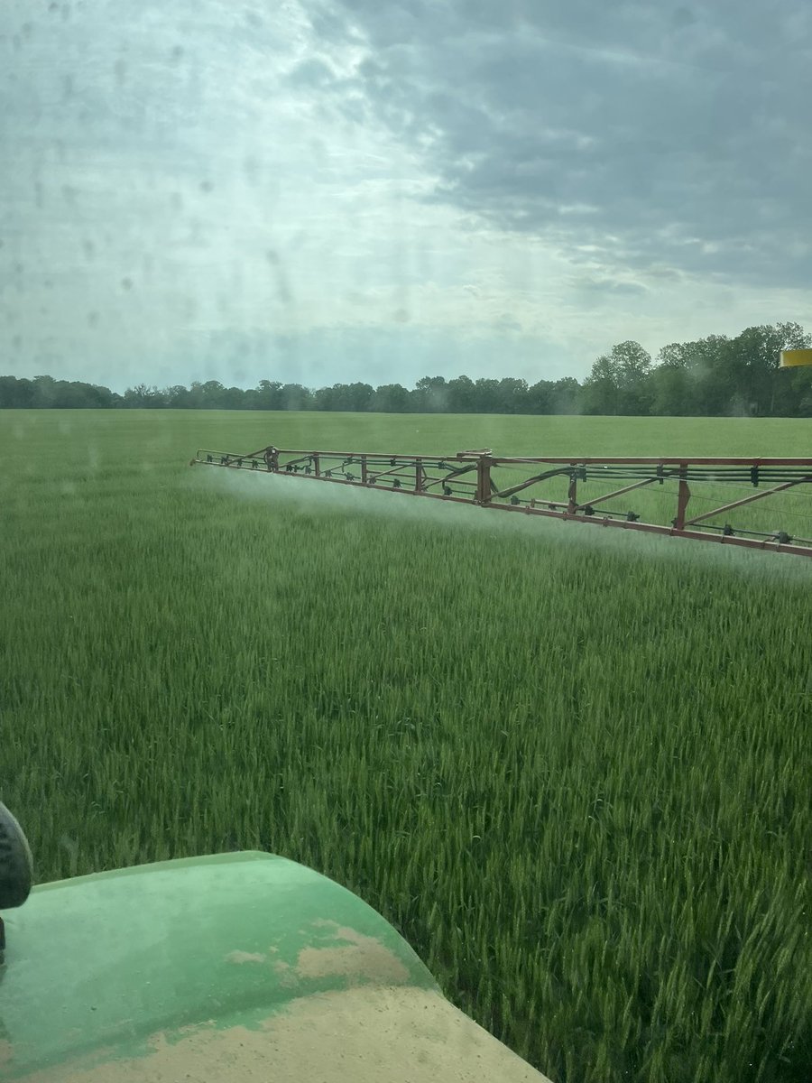 Last pass through this beauty 2022 wheat crop with a shot of Prosaro XTR. High hopes for this crop🤞