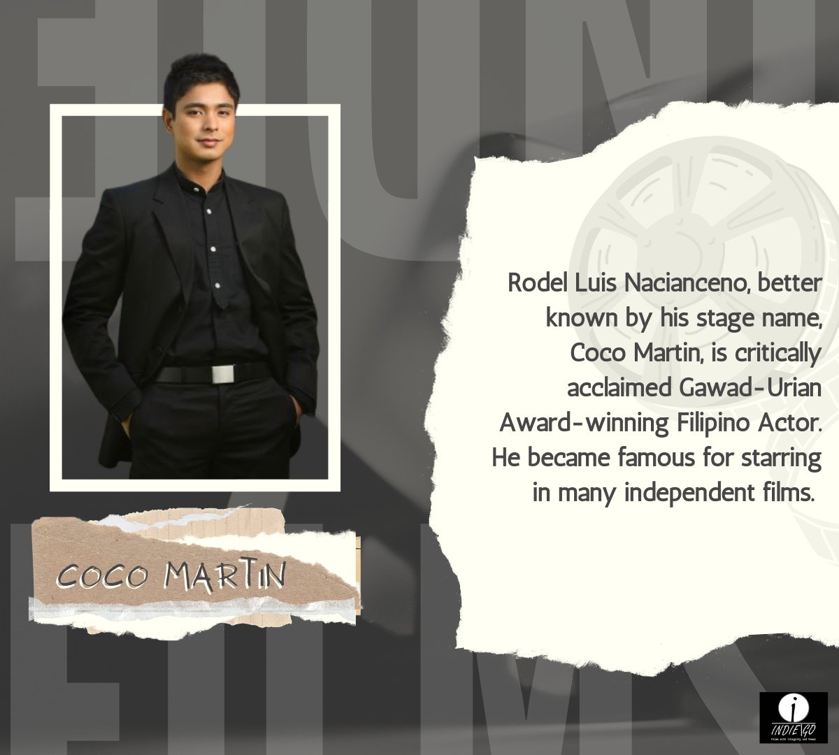 indiegoIP's tweet image. Coco Martin has now done 15 films, the majority of them are independently produced, since his first film Masahista in 2005. The actor has earned the title of &quot;Prince of Independent Films.&quot;

Let&apos;s support Indie Filipino Actors!

#IndieGo
#IndieActor
#SupportIndie
#TatakIndie
