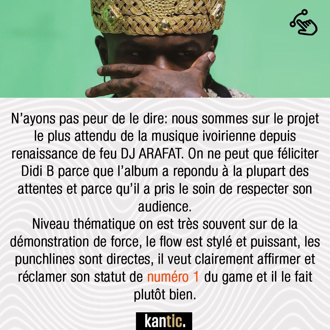 _kantic's tweet photo. Didi B a drop hier MOJOTRÔNE II: HISTORY, son premier album solo.
L’album est composé de 16 titres pour une durée de 48 min.
On vous fait notre petite analyse sur le projet !
Cc @Didibofficial 🔥
#Kantic. #CaCauseRapIvoire ☝🏾 https://t.co/oWxxyaMjiT