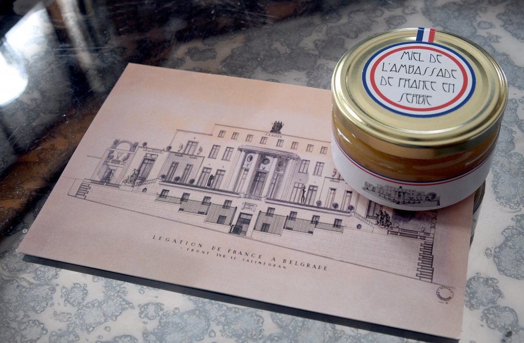 FranceenSerbie's tweet photo. #GreenWeek2022 #UE u Nišu 🌿🌍. Izazovi urbanog pčelarstva 🐝🍯u @EUInfoNis, sa ambasadorom 🇫🇷 i Stankom Rajićem, predsednikom Beogradskog udruženja pčelara. Povratne informacije o košnicama @FranceenSerbie i o našem ukusnom medu. https://t.co/MfQUAlu9in