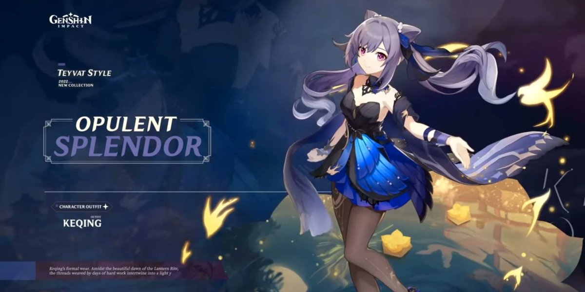 We lost to Keqing so here is the Opulent Splendor Outfit giveaway! (You must have Keqing, sorry!)

TO JOIN:
Follow
Retweet
It will be pulled Sunday!
Bought with GC!!! Codashop!