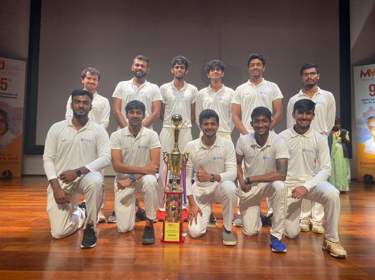 mrseetharam's tweet photo. It's a proud moment to be part of the victory celebrations of the MSRIT students winning in the Chamaraju Memorial Cup Cricket Tournament organized by RV College of Engineering and Dr. M V Jayaram Cup organised by MVJ College.
#MSRIT #Cricket #MVJC #RVCE https://t.co/Bu6WAGHffn