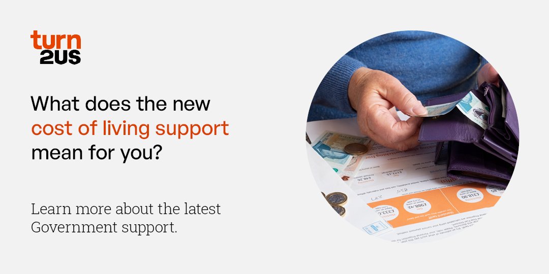 turn2us_org's tweet photo. Last week, the government announced new help to support people with the cost of living. Learn more about what this support may mean for you and your loved ones: https://t.co/tI6Ur0kVsy https://t.co/0LJayf8uH2