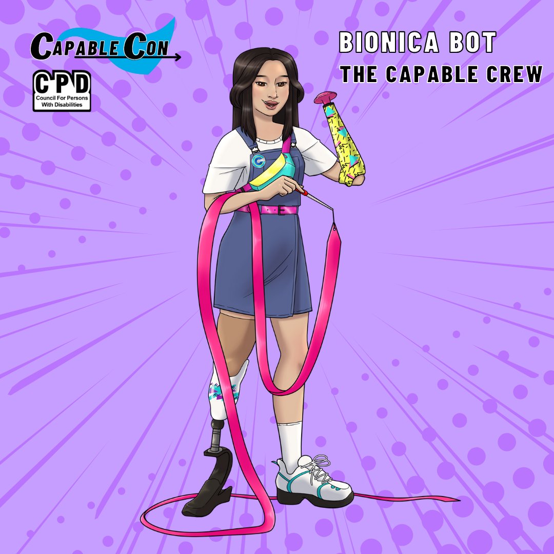 PTBOCPD's tweet photo. Introducing Bionica Bot of the Capable Crew! At first glance you may notice what she doesn’t have, however don’t underestimate what she does possess: the determination that pushes her to be active despite her limb differences.
“If you can think it, you can do it” 
#CapableCon2022 https://t.co/QYVSCYZxkP