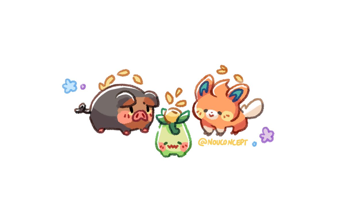 nouconcept's tweet photo. quick sketch of the babies 🥺🥺💜✨
#Pokemon #PokemonScarletViolet https://t.co/1QY6oMbEqd