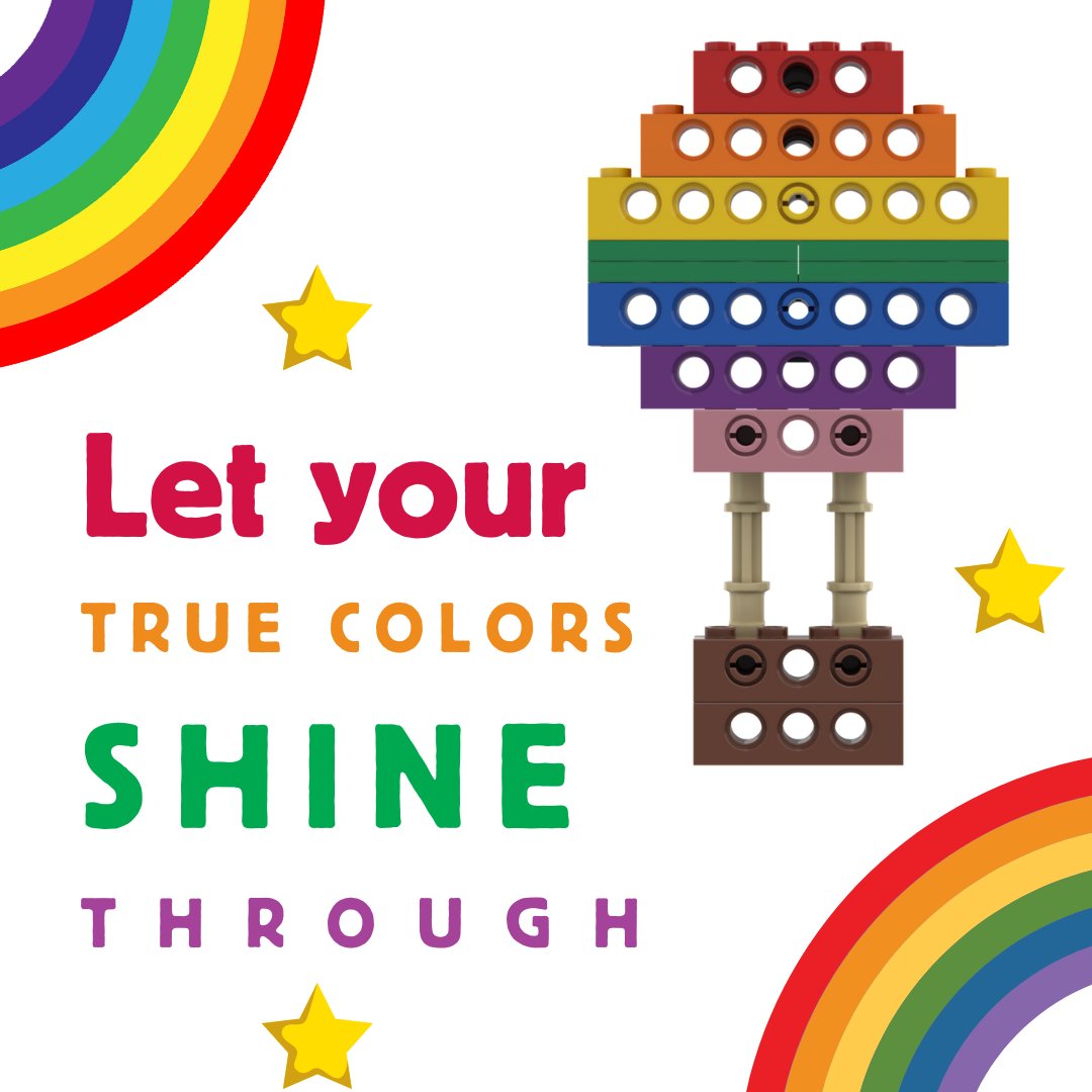Bricks4KidzCorp's tweet photo. Happy Pride Month! Let your true colors shine through and never be afraid to be yourself. 🌈

#PrideMonth #HappyPride #Pride https://t.co/HrG3QmryG0