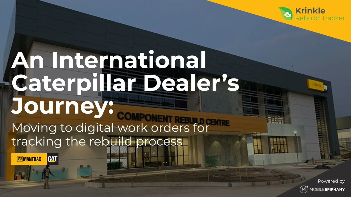 <a href="/KrinkleApps/">Krinkle</a> robust #mobileapp, Krinkle Rebuild Tracker®, has helped #heavyequipment rebuild centers like <a href="/Mantrac_Ghana/">Mantrac Ghana Ltd</a> track their components throughout their rebuild process without slowing down or distracting your shop technicians' duties! Learn how @ buff.ly/2sqNBwO.
