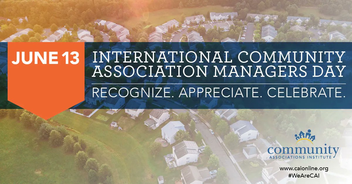 CAICentralFL's tweet photo. Why We Love International Community Association Managers Day #IntlCAMDay

2. Distinguish between community association managers and other titles https://t.co/Sw6PlX9qJq