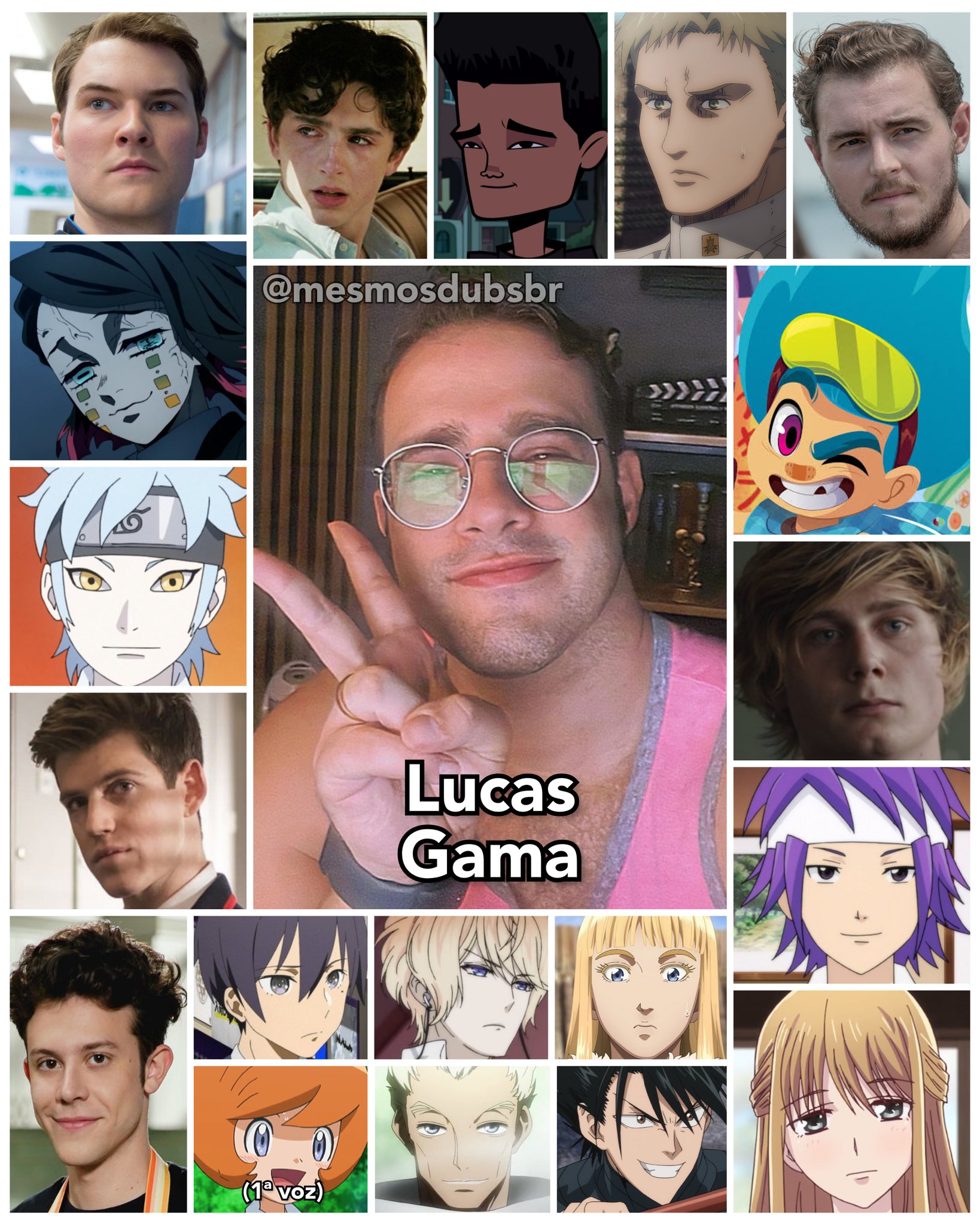 Personagens Com os Mesmos Dubladores! on X: - Lucas Gama