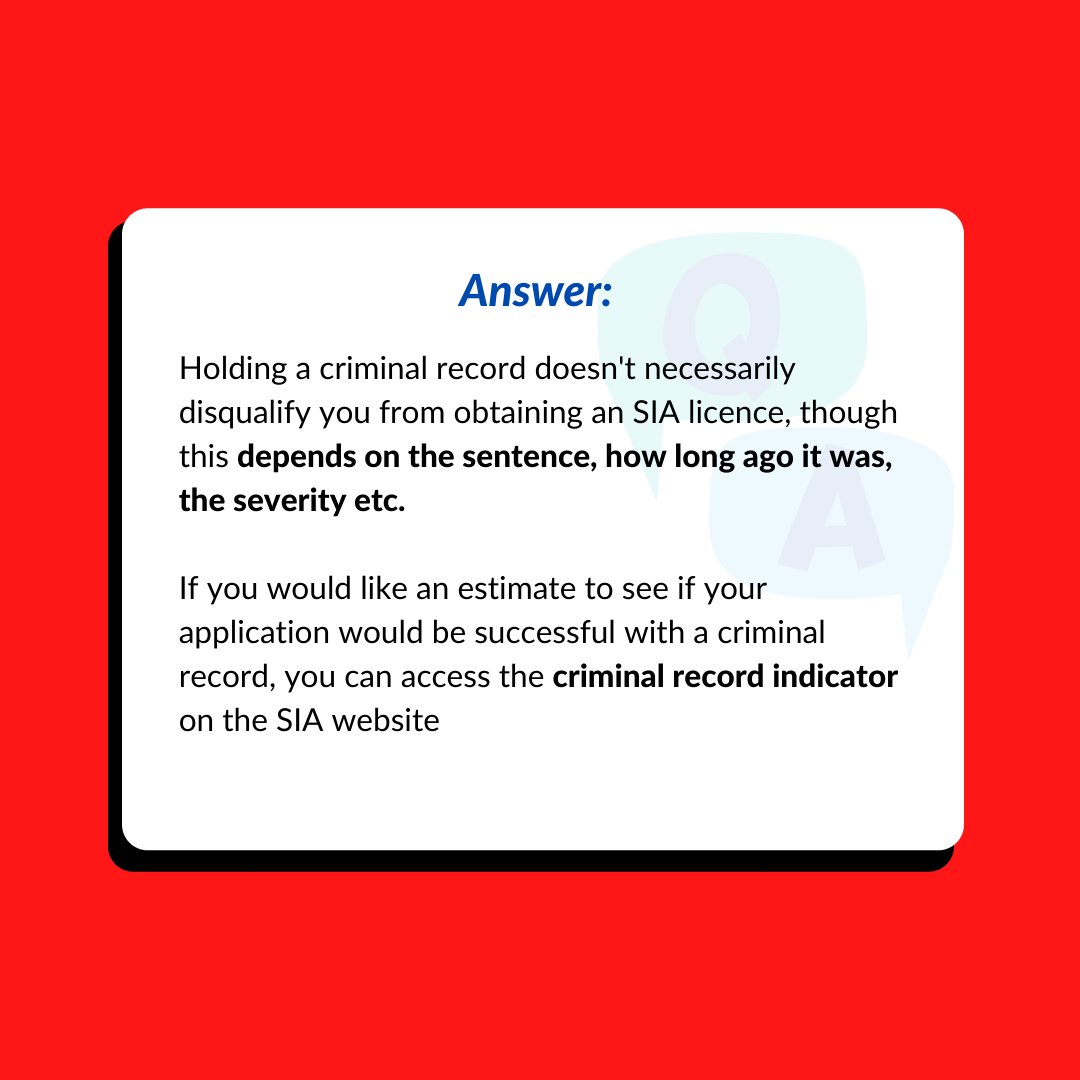 QCLICKSECURITY's tweet photo. If you have any more questions about security, from how to start or what career prospects security offers, please feel free to comment below or DM us!

- For more security FAQ's visit the link below!
https://t.co/sBhRE23RfW

#QuickClickQuestions #security  #criminalrecord  #QnA https://t.co/8fJiXqIuZI