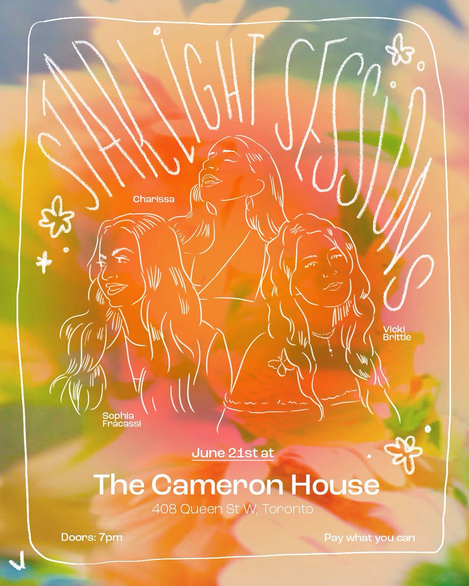 playing <a href="/TheCameronHouse/">Cameron House</a>  06.21 with <a href="/thisischarissa/">Charissa</a>  &amp; <a href="/sophiafracassi/">Sophia Fracassi</a>  🌸
I’ll be playing the NEW SONG (out this Friday!)

*Pre-save "Come Home" now at lnk.to/VBComeHome