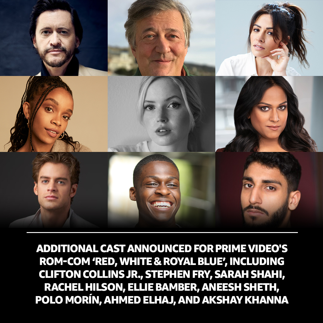 primemovies's tweet photo. What a royally excellent cast. We’re so excited to see #RWRBMovie, based on @casey_mcquiston's New York Times best-selling novel 'Red, White &amp; Royal Blue', come to life on @PrimeVideo. 👑 https://t.co/Dlxqe8ia68