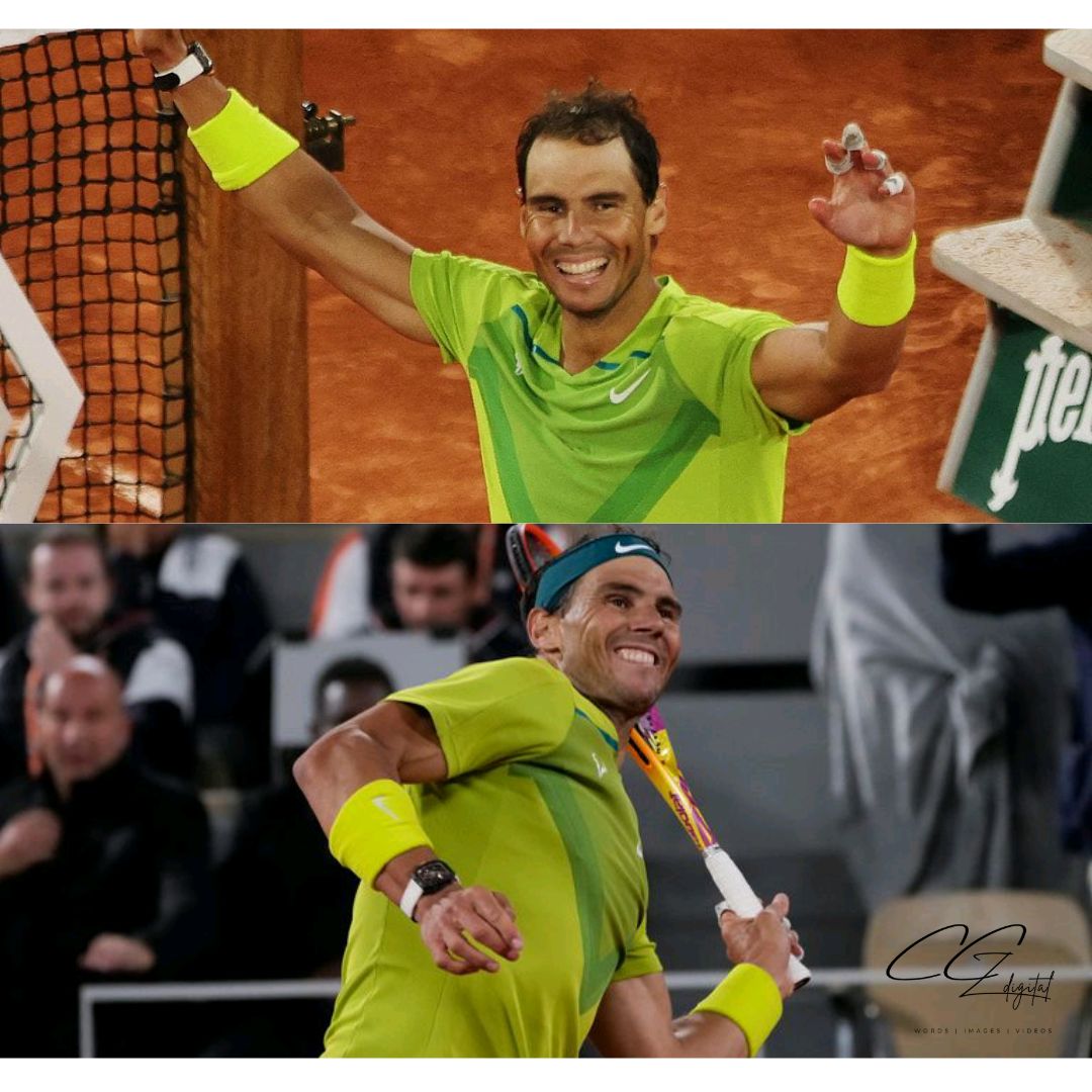 cczdigital's tweet photo. Rafael Nadal beats  long-time rival Novak Djokovic in a late-night thriller to reach the men's singles semi-finals of French open.
@RafaelNadal 
#tennisplayer #rafaelnadal #novakdjokovic #alexanderzverev #frenchopen #cczdigitalproductions #cczdigital https://t.co/bEGj2xAb0P