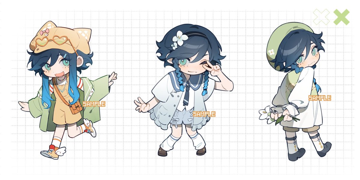 Merueki's tweet photo. chibi versions! https://t.co/h0q35WloVJ