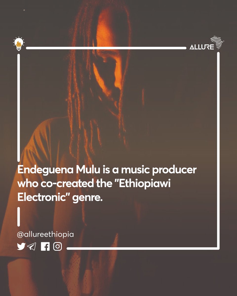AllureEthiopia's tweet photo. #CreativeOfTheWeek
Endeguena Mulu @ethiopian_records
Endeguena Mulu is an electronic music producer who co-created the "Ethiopiawi Electronic" genre.
.
.
.
.
.
.
#allurecreative #EndeguenaMulu #Electronic #Producer #addisababa #ethiopia https://t.co/1nc2ZWdvPP