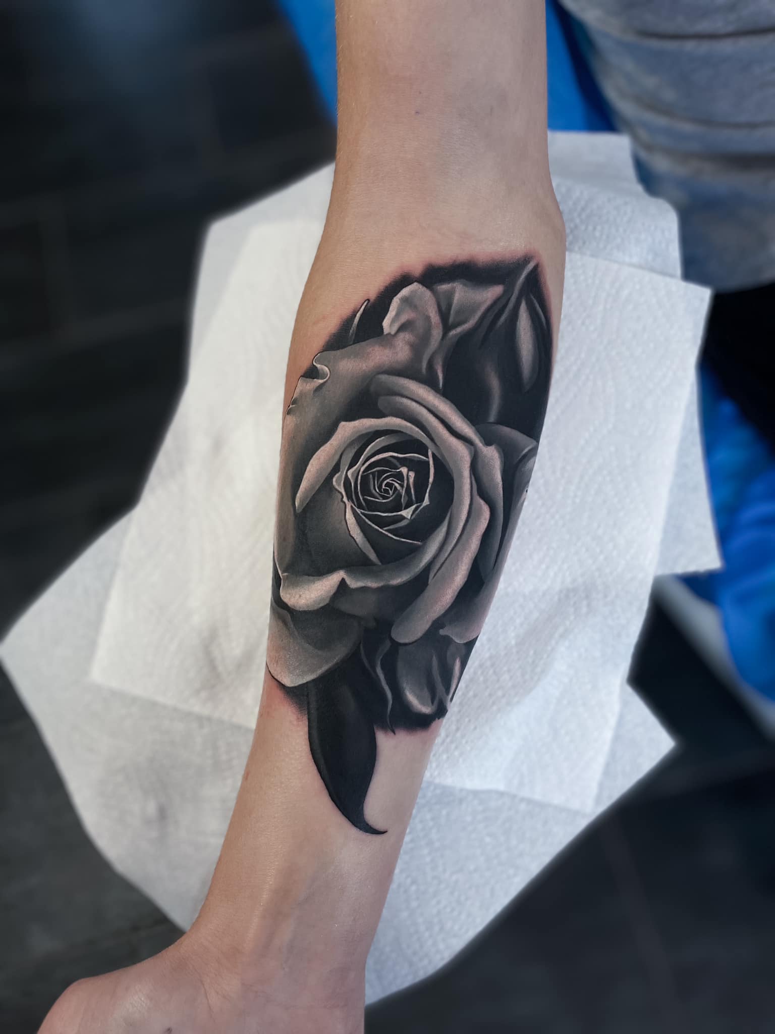 Tattoos by Katelyn Crane  Tattoos  Body Part Chest Tattoos for Men  Black  and grey rose tattoo