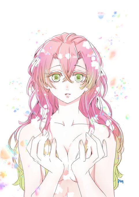 mg ˗ˏˋ༄ ꕀ ˎˊ ˗さんがTwitterに投稿した甘露寺蜜璃(鬼滅の刃)のイラスト。