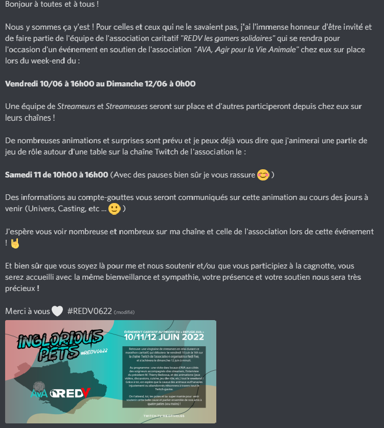 Henry__Style's tweet photo. Annonce officielle !!! 😬😍🤘🤍 #RedV0622 #IngloriousPets #TwitchFR #TwitchStreamer #annonce #caritatif
@avarefuge76 https://t.co/nDxXB5WhQ9