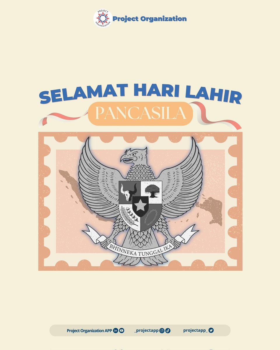 projectapp_'s tweet image. [HARI LAHIR PANCASILA]

Halo, Ject!

Kami segenap keluarga besar Project Organization turut memperingati hari lahir Pancasila

Mari kita abadikan semangat persatuan dan kesatuan NKRI dengan nilai luhur bangsa kita Pancasila.