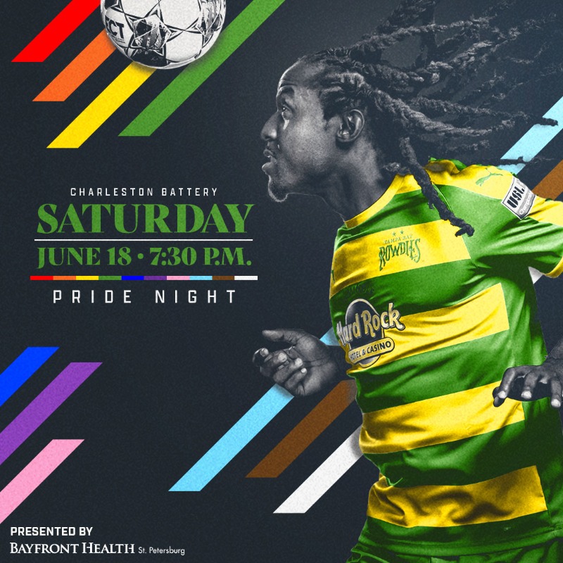 TampaBayRowdies's tweet photo. Pride Night is BACK! 🏳️‍🌈

Join us June 18 as we celebrate our beautiful LGBTQ+ community. 

You can also snag one of these special Rowdies Pride snapback hats PLUS a reserved seat ticket to Pride Night for just $29.