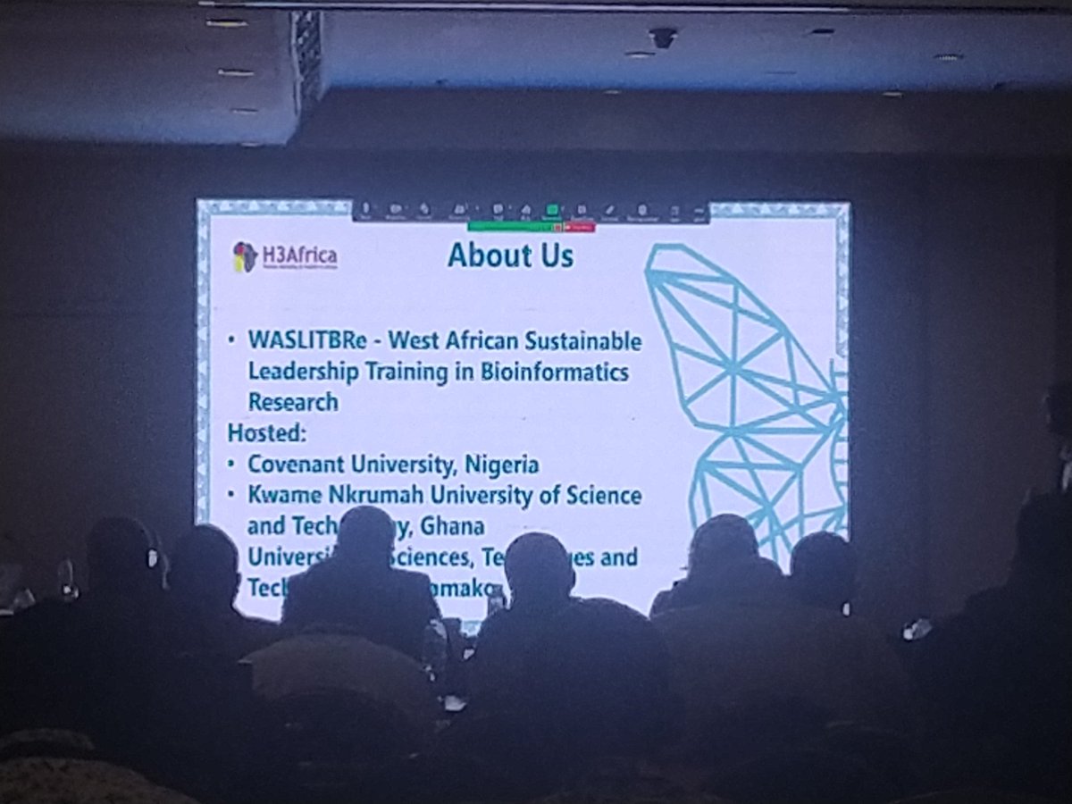 CUBRe01's tweet photo. Dr Pandam presenting on behalf of WASLITBRe #H3AFRICAxABUJA2022
#Bioinformatics https://t.co/hKUpnFzLEX