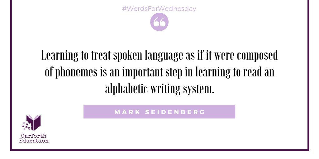 GarforthEduc's tweet photo. This important step has been and still is missing from many Teacher Education Programs. How can teachers be expected to teach something they haven't been taught? #WordsForWednesday #teachereducationprograms #phonemes #learningtoread #alphabeticwritingsystem #spokenlanguage https://t.co/D0crkWyrpS