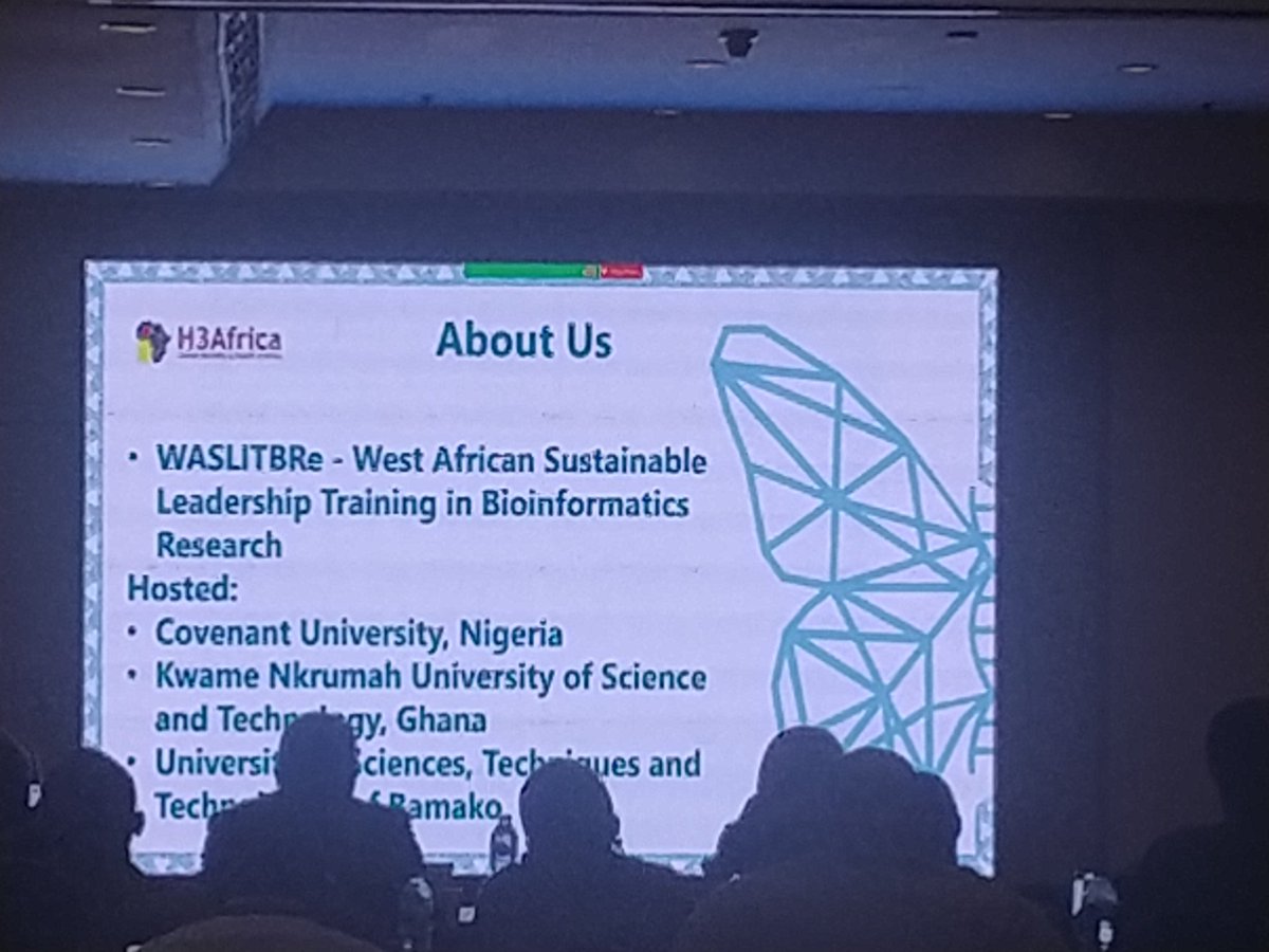CUBRe01's tweet photo. Dr Pandam presenting on behalf of WASLITBRe #H3AFRICAxABUJA2022
#Bioinformatics https://t.co/hKUpnFzLEX