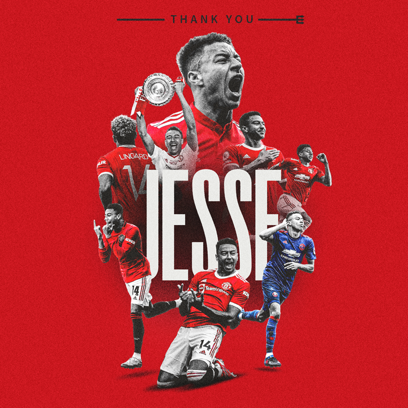 ManUtd's tweet photo. Wishing you all the best in your future endeavours, @JesseLingard 🙏

#MUFC