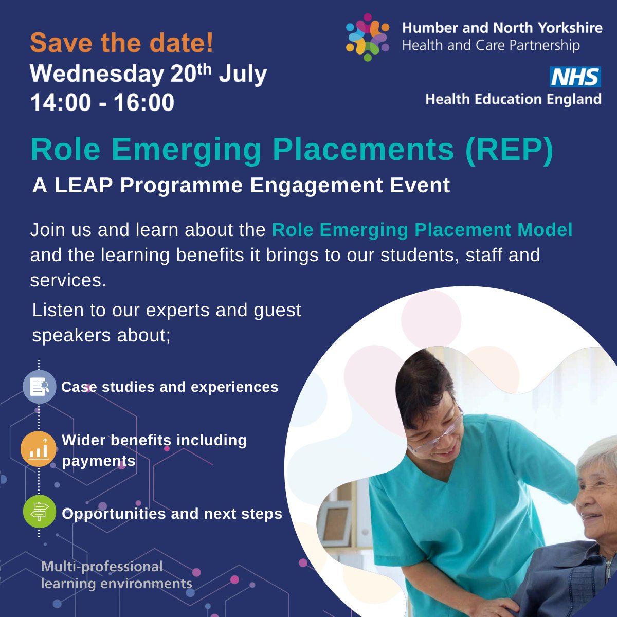 If you work in the Voluntary/Charity Sector, Social Care, Education, or Local Authority and are interested in providing a health/care student with placement with your team, join us for this virtual event to find out more! Register here 👉🏼 bit.ly/3adY6to