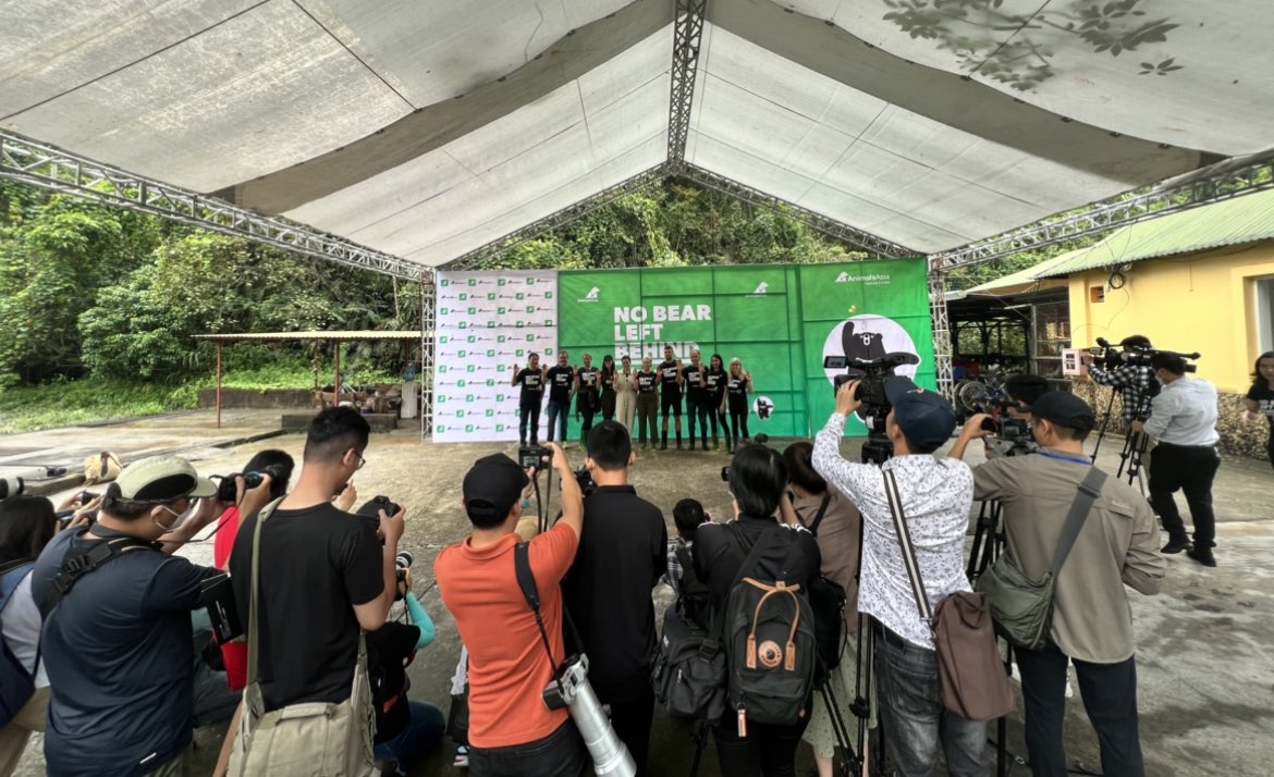 Valeriatwitting's tweet photo. In Vietnam last week for the launch of @AnimalsAsia #NoBearLeftBehind with @iamtarabuck @TorreyDeVitto @marinasqu #HaTang and many celebs around the world 🌎 supporting the end of bear bile farming in VN. Watch the live event : https://t.co/Ers6e1fiZP many familiar faces ! 🐻♥️ https://t.co/eOc2WI2tF2