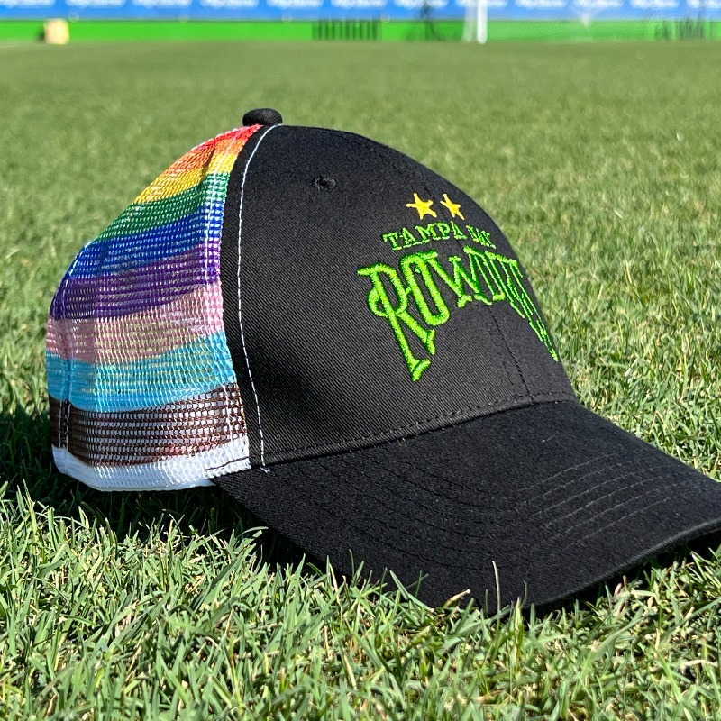TampaBayRowdies's tweet photo. Pride Night is BACK! 🏳️‍🌈

Join us June 18 as we celebrate our beautiful LGBTQ+ community. 

You can also snag one of these special Rowdies Pride snapback hats PLUS a reserved seat ticket to Pride Night for just $29.