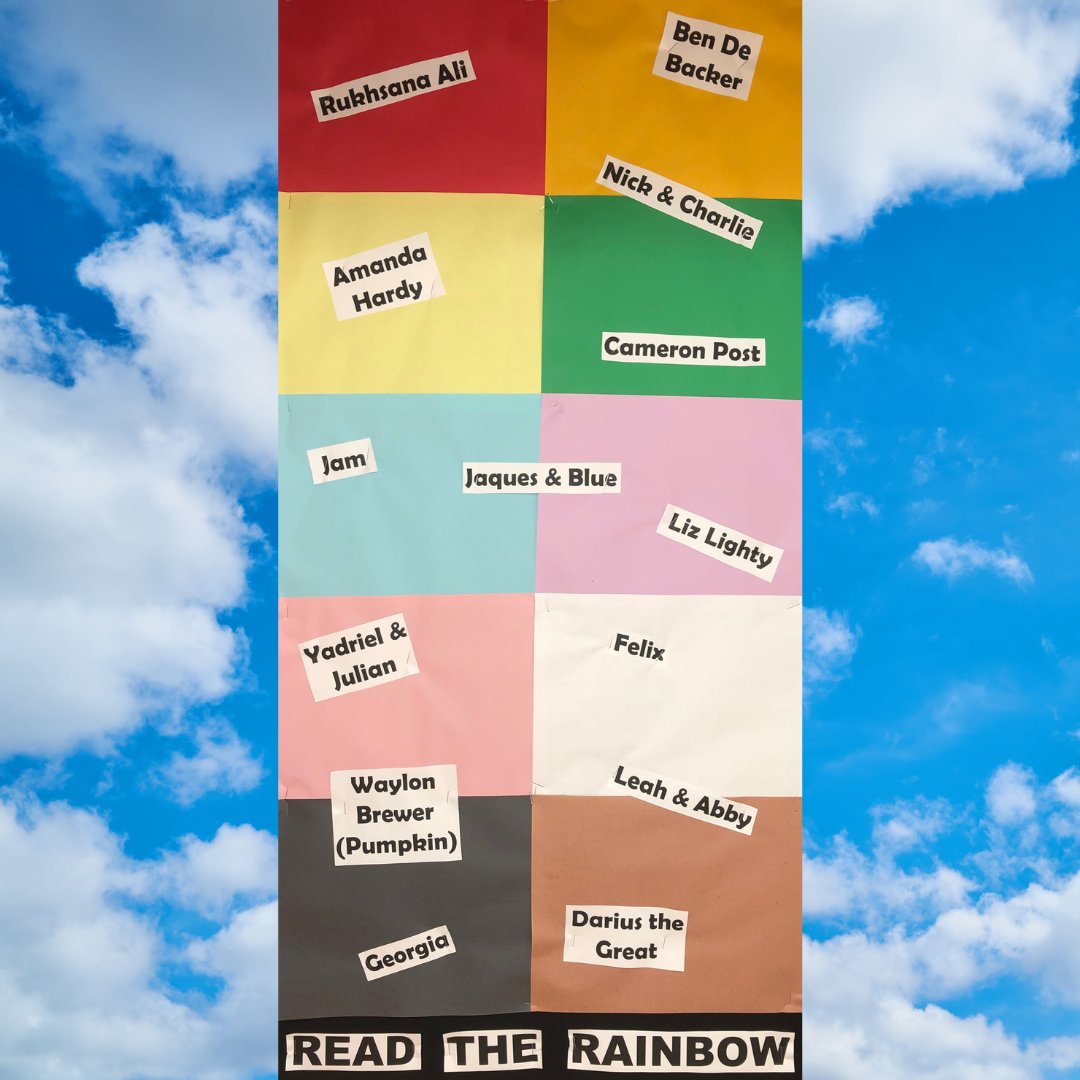NCIVSLIBRARY's tweet photo. Happy #pridemonth2022 Vikings! How many characters/couples from our YA books hallway display do you know? https://t.co/CouMPXWhB1