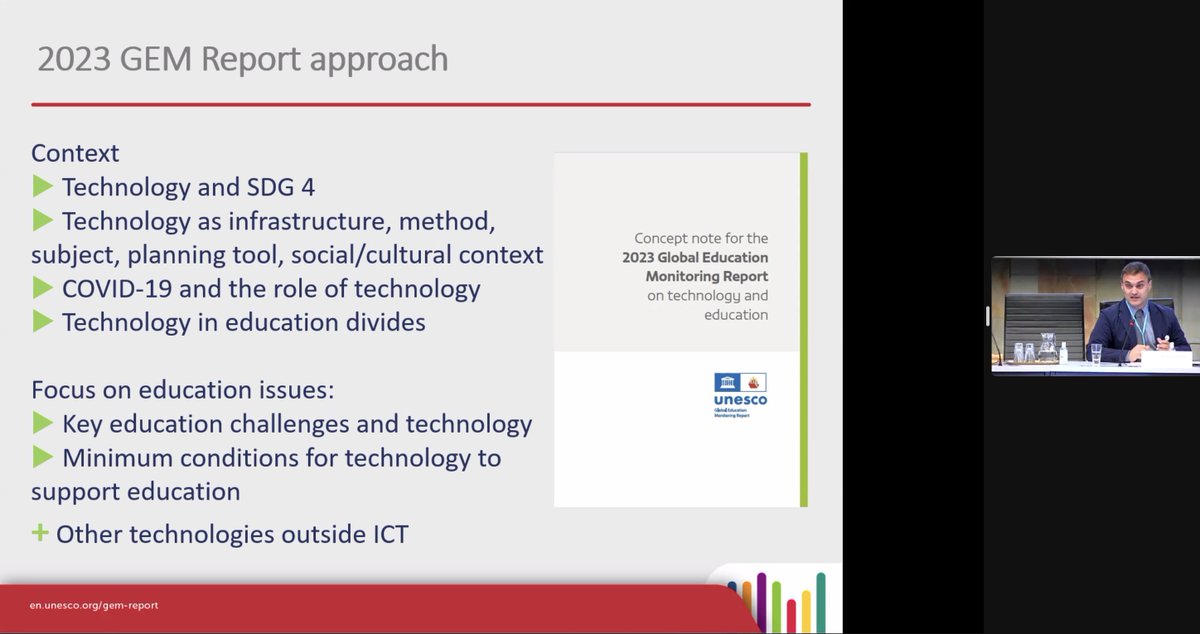 GEMReport's tweet image. Education is commonly associated with applications of information and communications technology, known as education technology, which will be the main focus of the #2023GEMReport bit.ly/2023consultati… Manos Antoninis, GEM Report Director #WISIS #WSIS2022