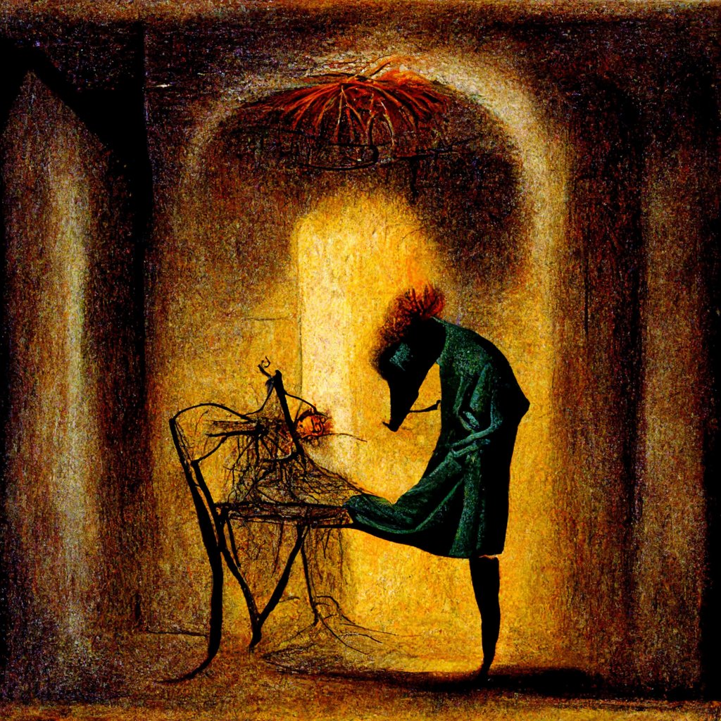 yebutonu's tweet photo. Some last #midjourney experiments, in homage to #remediosvaro. Also, what's with the composition skills of this #AIart approach! https://t.co/c4z8tXbAEA