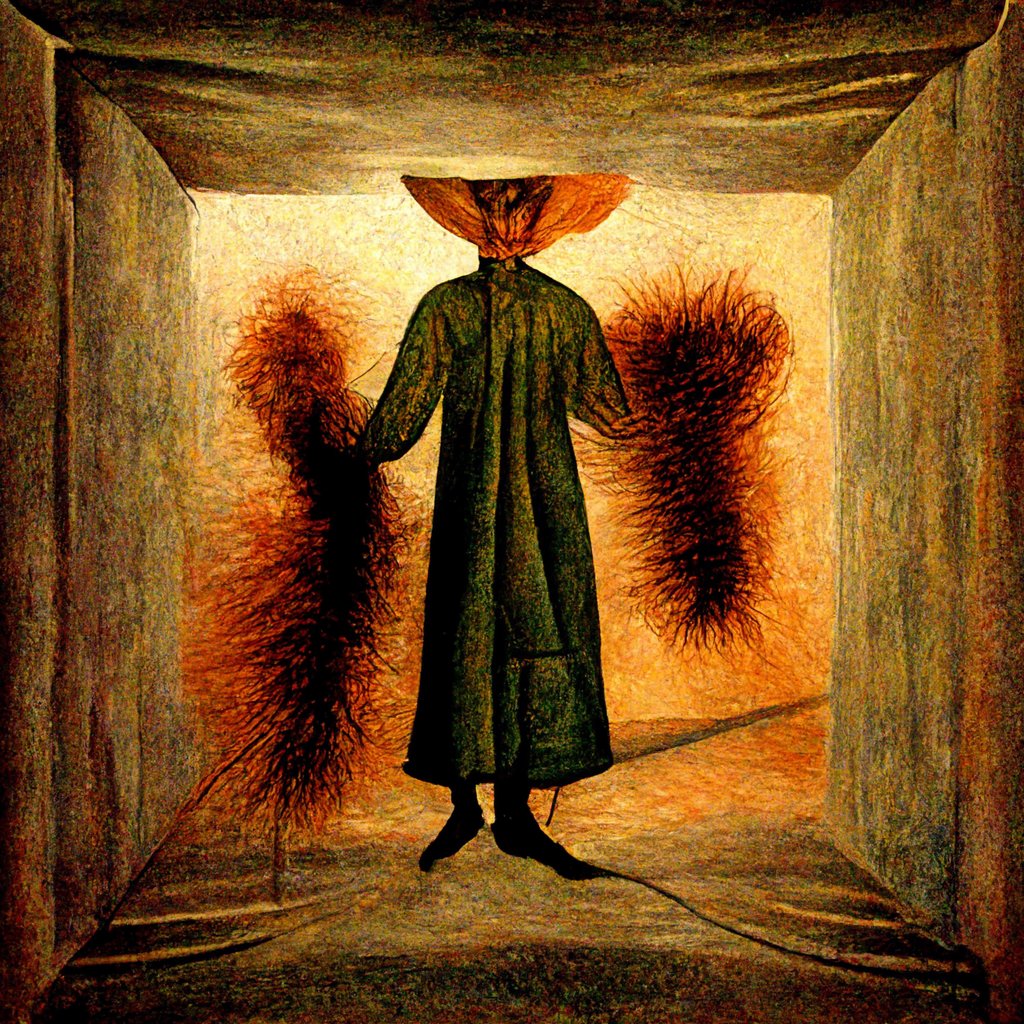 yebutonu's tweet photo. Some last #midjourney experiments, in homage to #remediosvaro. Also, what's with the composition skills of this #AIart approach! https://t.co/c4z8tXbAEA